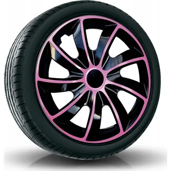 Disk Puklice QUAD 15" růžovo-černé pro Kia, Mazda, Mercedes, 4 ks
