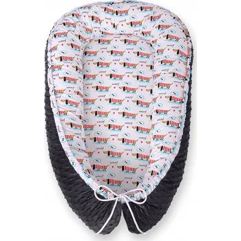 Zavinovačka DĚTSKÝ KOKON OBOUSTRANNÁ OHRÁDKA ZAVINOVAČKA PREMIUM BOBONO MINKY - JEZEVČÍCI