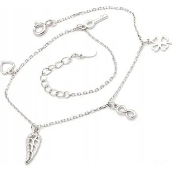Náramek Stříbrný náramek na nohu - nekonečné štěstí