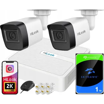 Bezpečnostní kamera Sada monitoringu 2 kamery 4MPx 2K+ venkovní PoE HiLook od Hikvision