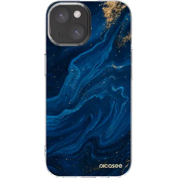 Pouzdro na mobilní telefon Picasee silikonový průhledný obal pro Apple iPhone 15 - Blue