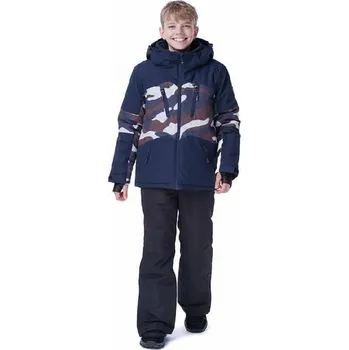 Chlapecká bunda JUST PLAY CHLAPECKÁ ZIMNÍ LYŽAŘSKÁ BUNDA - TMAVĚ MODRÁ B3340 Velikost: 146, Barva: Tmavě modrá