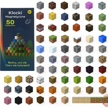 ostatní stavebnice Magnetické stavebnice Minecraft pro děti – sada 50 dílků (B033)