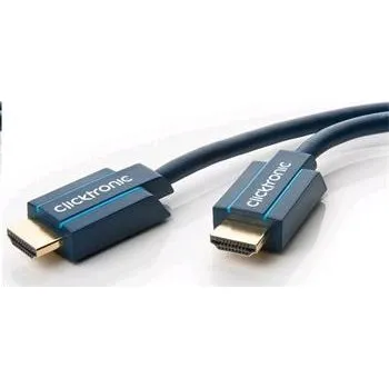 Video kabel CLICTRONIC Kabel HQ HDMI 3m High Speed + Ethernet (v1.4) 3D, zlacené konektory, dvojité stínění, záruka 10 let