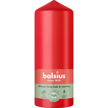 Svíčka Bolsius Válec 58x150 Delicate Red svíčka, červená 299 gram