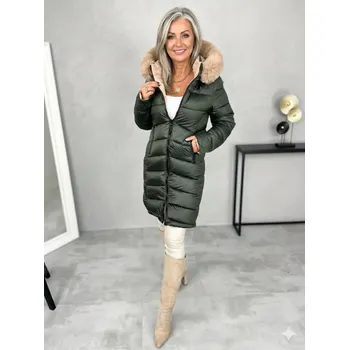 Dámská bunda Oboustranný zimní kabát LADA khaki Velikost: M