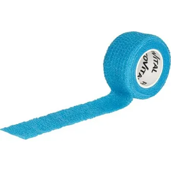 Samodržící elastické obinadlo Recovital – 2,5 cm x 4,5 m, modrá, hypoalergenní
