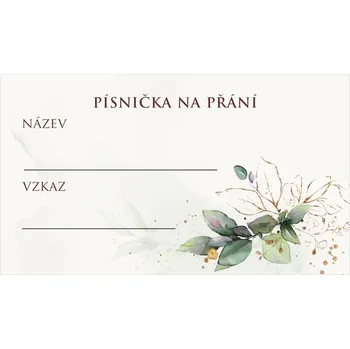 Svatební dekorace Kartička pro DJ 275