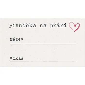 Svatební dekorace Kartička pro DJ 326