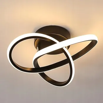 Stropní svítidlo Comely černé 1-bodové integrované LED 30 W