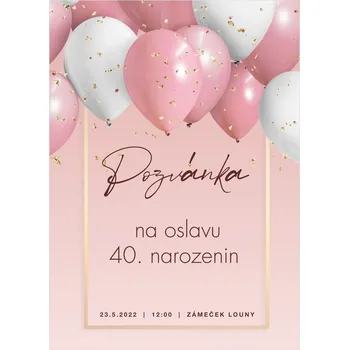 Pozvánka Narozeninová pozvánka 1 - Elegantní balónky