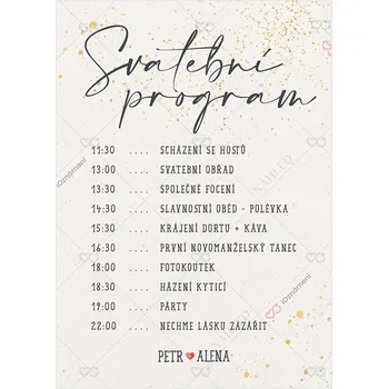 Svatební dekorace Svatební harmonogram 284