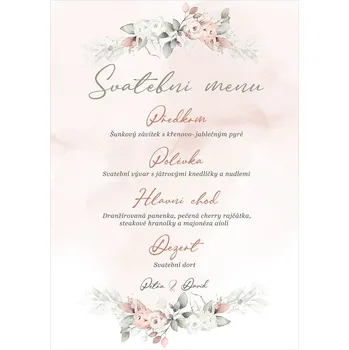 Svatební dekorace Svatební menu 248