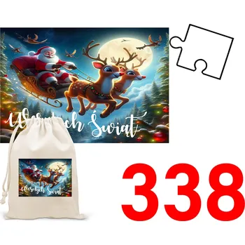 Obraz PUZZLE 35 DÍLKŮ. SKLÁDAČKA DÁREK MIKULÁŠSKÉ SVÁTKY + SÁČEK S POTISKEM
