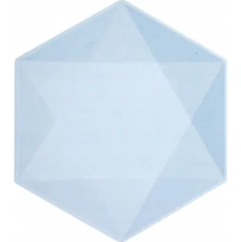 Talíř Talířky "Vert Decor - Šestiúhelníkové", modré, Amscan, 26,1 cm, 6 ks
