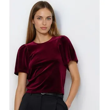 Dámské tričko Reserved - Halenka s&nbsp;balonovými rukávy - červená - 579GA-33X - 579GA-33X-M