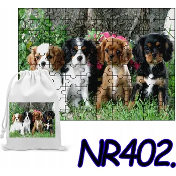 Obraz 252DÍLNÉ PUZZLE PRO DĚTI PEJSCI KAVALÍRŮ + S POTISKEM TAŠKA