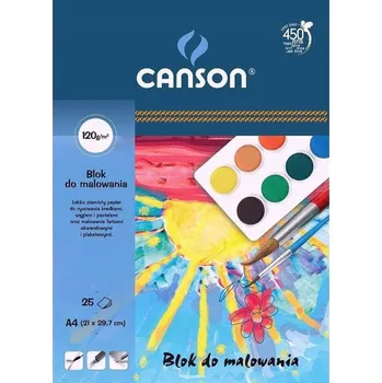 Výtvarný papír Blok na akvarel Canson A3, 25 ks