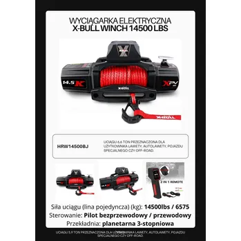 lanový naviják Elektrický lanový naviják 12V HRW14500BJ