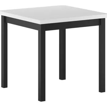Jídelní stůl Čtvercový jídelní stůl 80×80 cm – Bílý/Černé nohy