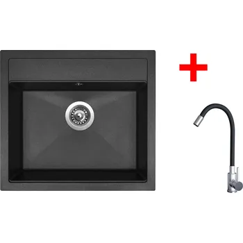 Kuchyňský dřez Sinks G21530 Set SOLO 560 Granblack + Elasta nerez/černá Stav zboží: Nový produkt v externím skladu