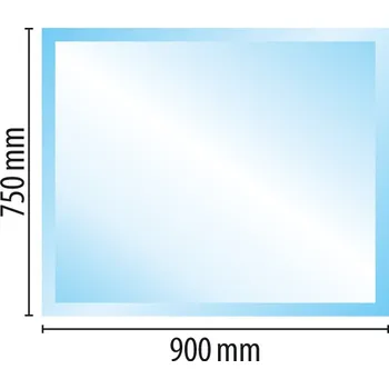 Sklo pod kamna typ F8, 900 x 750 x 6 mm