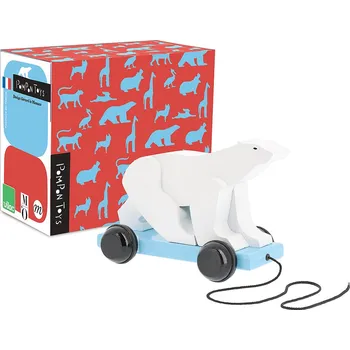 Dřevěná hračka Vilac Tahací lední medvěd Pompon