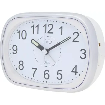 Budík Analogový tichý netikající budík JVD sweep SRP836.5 s osvětlením