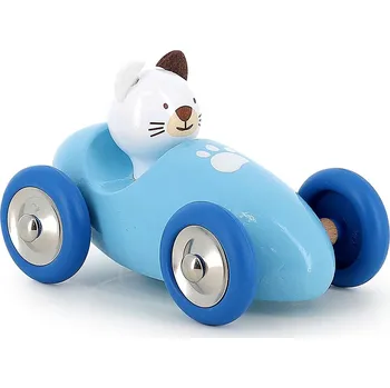 Dřevěná hračka Vilac Závodní auto Kočička Mariette