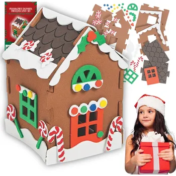 ostatní stavebnice VÁNOČNÍ DOMEČEK K SESTAVENÍ PĚNOVÉ PUZZLE 3D