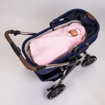 Dětská deka Tulimese Zavinovací beránková deka světle růžová VELIKOST DEKY:: 85X85 CM - VĚK 0–6 MĚSÍCŮ
