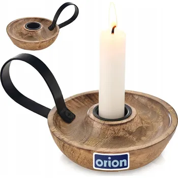 Svícen Svícen DŘEVĚNÝ stojan podstavec na svíčku tealight stůl s úchytem