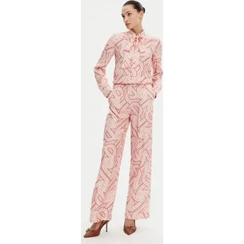 Dámské kalhoty Silvian Heach Kalhoty z materiálu GPP25396PA Růžová Regular Fit 42