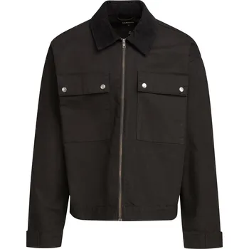 Pánská větrovka Přechodní bundy z Urban Classics - Pánská bavlněná bunda ve stylu pracovního oblečení - Muži - černá