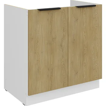 Kuchyňská linka Kuchyňská spodní skříňka pod dřez Cremona 80 ZL 2F BB, v provedení dub Cremona/bílá