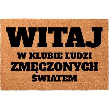 Rohožka KOKOSOVÁ VSTUPNÍ ROHOŽKA Dárek Vtipný Humor KLUB UNÁVENÝCH LIDÍ