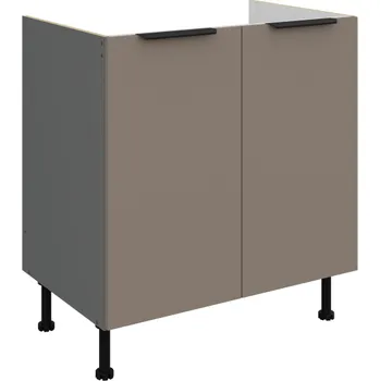 Kuchyňská skříňka 80 ZL 2F BB, Spodní kuchyňská skříňka pod dřez Aria sandgrau/antracit
