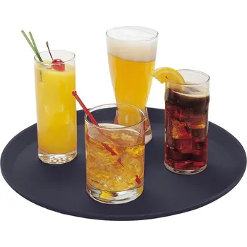 Černý kulatý tác Cambro Camtread 445mm