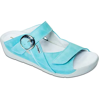 Dámská zdravotní obuv Pantofle HERMÍNA zdravotní obuv dámská modro-zelená Medistyle 39