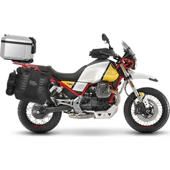 Zavazadlo na motocykl Kompletní sada sedlových brašen shad terra tr40 a hliníkového 37l topcase, včetně montážní sady shad moto guzzi v 85 tt