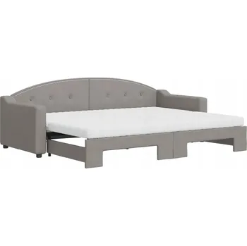 Pohovka Rozkládací lehátko-pohovka taupe 223x90x75 cm, po rozložení 223x172,5x75 cm