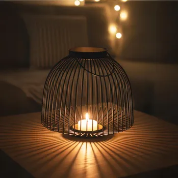 kempingová lampa Kovová lucerna Noir 496296