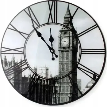 Hodiny Skleněné nástěnné hodiny 30x4cm BIG BEN