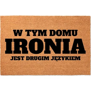 Rohožka KOKOSOVÁ VSTUPNÍ ROHOŽKA Dárek Vtipná Před Dveře IRONIE DRUHÝ JAZYK
