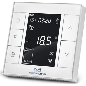 Termostat Chytrý termostat MCOHome Termostat pro elektrické topení V2, Z-Wave Plus, bílý