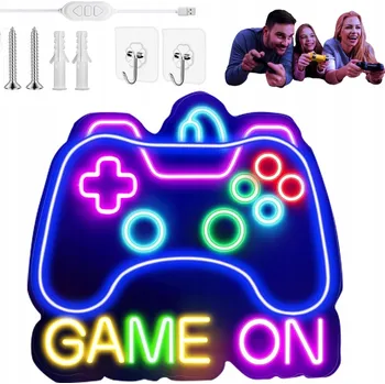 Obraz NEONOVÉ LED SVĚTLO PRO HRÁČE S USB A STMÍVAČEM