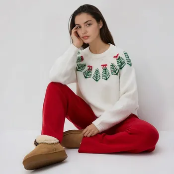 Dámský svetr Reserved Svetr s vánočním vzorem béžová XL