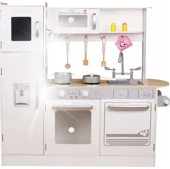 Dětská kuchyňka DŘEVĚNÁ KUCHYŇKA PRO DĚTI MODERNÍ VELKÁ + příslušenství