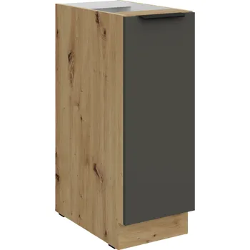 Kuchyňská skříňka 30 D CARGO BB, Spodní kuchyňská skříňka s výsuvným drátěným košem Aria grafit/artisan