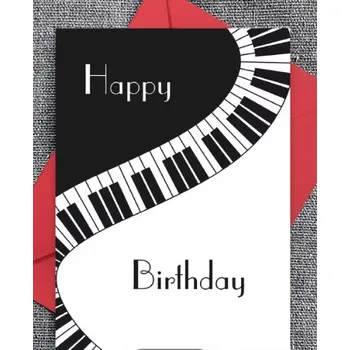 Přání k narozeninám zatočená klaviatura